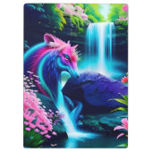 Magisch Landschap Waterval en Bloemen Twee Klembord (Achterkant)