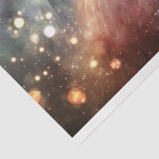 Magisch landschapsmeisje met paardenontkoppeling tissuepapier (Detail)