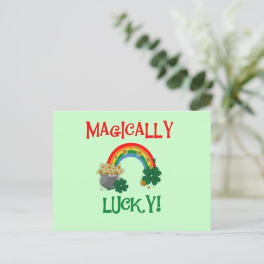 Magisch Lucky T-shirts en cadeautjes Briefkaart (Staand voorkant)