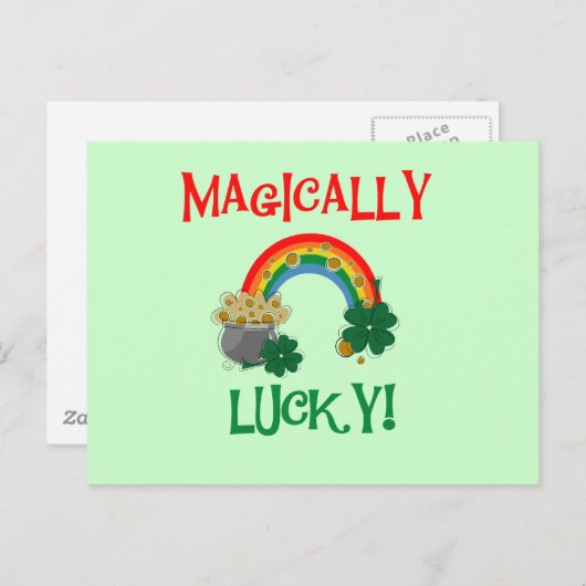 Magisch Lucky T-shirts en cadeautjes Briefkaart (Voorkant / Achterkant)
