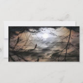 Magisch maanlandschap (leeg binnenin) feestdagenkaart (Voorkant)