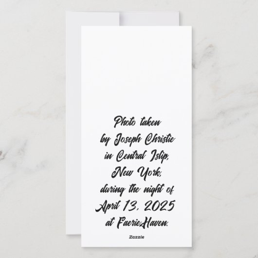 Magisch maanlandschap (leeg binnenin) feestdagenkaart (Achterkant)