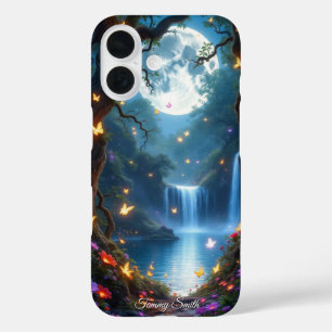 Magisch maanverlicht bos   Fantasy Glow telefoonho iPhone 16 Hoesje