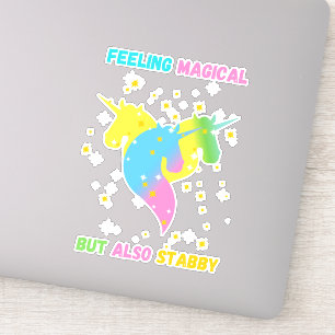 Magisch maar ook een beetje prikkelbaar grappige e sticker
