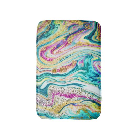 Magisch Markeren: Metallic Paint Design. Badmat (Voorkant Verticaal)