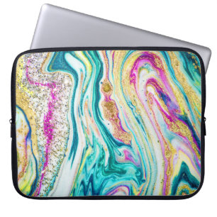 Magisch Markeren: Metallic Paint Design. Laptop Sleeve