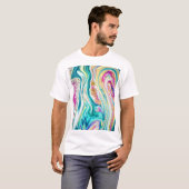 Magisch Markeren: Metallic Paint Design. T-shirt (Voorkant volledig)