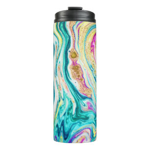 Magisch Markeren: Metallic Paint Design. Thermosbeker