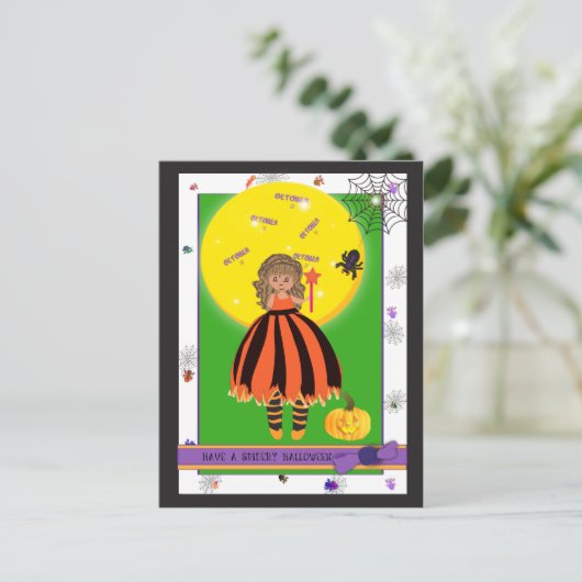 Magisch meisje briefkaart (Staand voorkant)