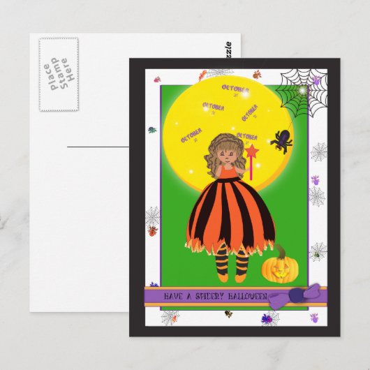 Magisch meisje briefkaart (Voorkant / Achterkant)