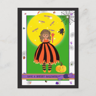 Magisch meisje briefkaart