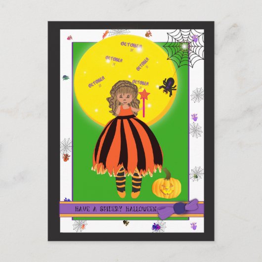 Magisch meisje briefkaart (Voorkant)