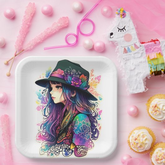 MAGISCH MEISJE PAPIEREN BORDJE (Feest)