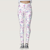 Magisch Mermaid Pattern op White Leggings (Voorkant)
