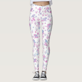 Magisch Mermaid Pattern op White Leggings