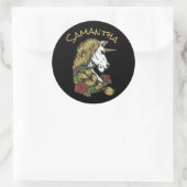 Magisch met een Eenhoorn Feestje Ronde Sticker (Tas)