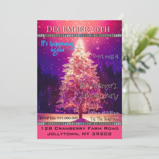 Magisch moment Droomlike Kerstfeest Kaart (Staand voorkant)