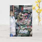Magisch moment in Misloc Market Hongarije Greeting Kaart (Gele Bloem)