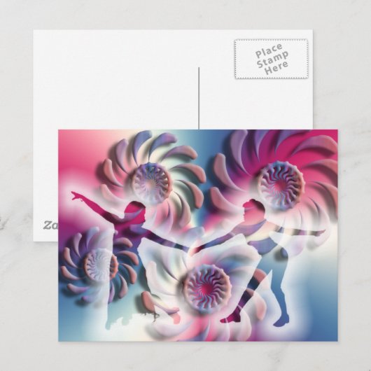 Magisch moment van dans briefkaart (Voorkant / Achterkant)