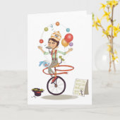 Magisch muzikaal Man (notecard) Kaart (Gele Bloem)