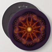 Magisch mystiek fee fractaal patroon ronde button 6,0 cm (Voorkant /achterkant)