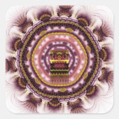 Magisch mystiek fractaal helder patroon vierkante sticker (Voorkant)