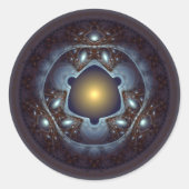 Magisch mystisch friet patroon ronde sticker (Voorkant)