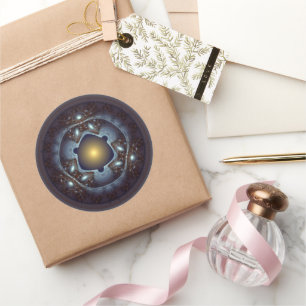 Magisch mystisch friet patroon ronde sticker