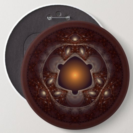 Magisch mystisch glanzend patroon ronde button 6,0 cm (Voorkant /achterkant)