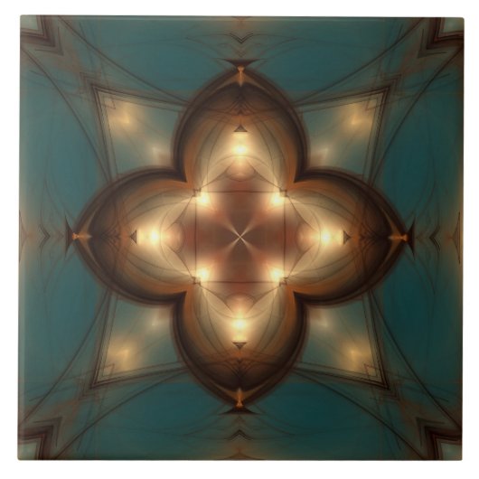 Magisch mystisch glanzend patroon tegeltje (Voorkant)