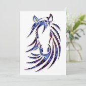 Magisch mysttisch paardenportret kaart (Staand voorkant)