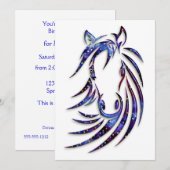 Magisch mysttisch paardenportret kaart (Voorkant / Achterkant)