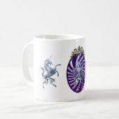 Magisch Mythisch Silver Unicorn Koffiemok (Voorkant links)