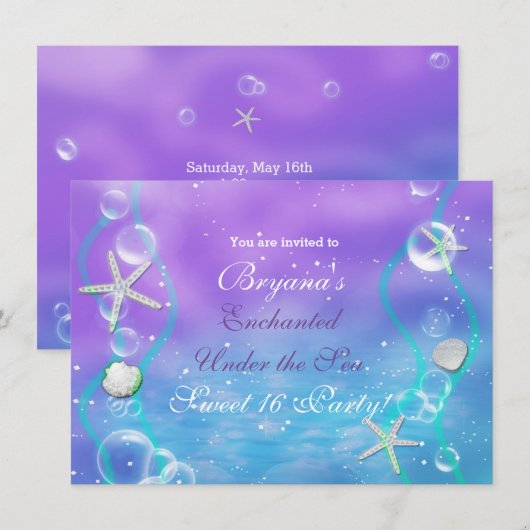 Magisch onder de uitnodiging van de partij van de  (Voorkant / Achterkant)