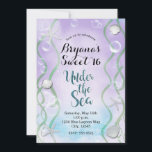 Magisch Onder De Zee Lavendel Sweet 16 Verjaardag Kaart<br><div class="desc">Dit kan worden aangepast voor elk evenement.</div>