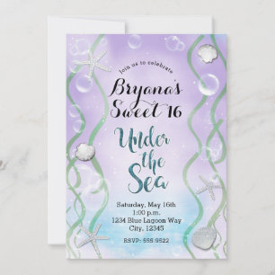 Magisch Onder De Zee Lavendel Sweet 16 Verjaardag Kaart