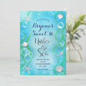 Magisch onder het Zee Blauwgroen blauw zoet 16 Kaart (Staand voorkant)