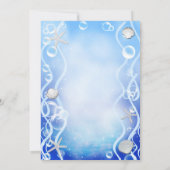 Magisch onder het Zee Blue Fade Beach bruiloft Kaart (Achterkant)