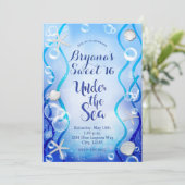 Magisch onder het Zee Blue Fade Sweet 16 Birthday Kaart (Staand voorkant)