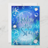 Magisch onder het Zee Donkerblauw zoet 16-jarige v Kaart (Achterkant)