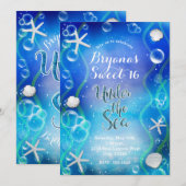 Magisch onder het Zee Donkerblauw zoet 16-jarige v Kaart (Voorkant / Achterkant)