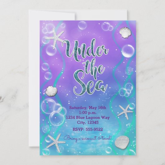 Magisch onder het Zee Sweet 16 16e verjaardag Kaart (Achterkant)