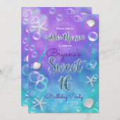 Magisch onder het Zee Sweet 16 16e verjaardag Kaart (Voorkant / Achterkant)