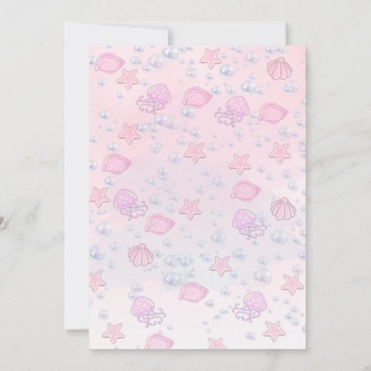 Magisch onder het Zee uitnodigen Kaart (Achterkant)