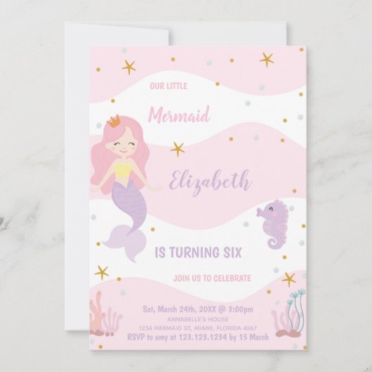 Magisch onder het Zee voor meisjes Kaart (Voorkant)