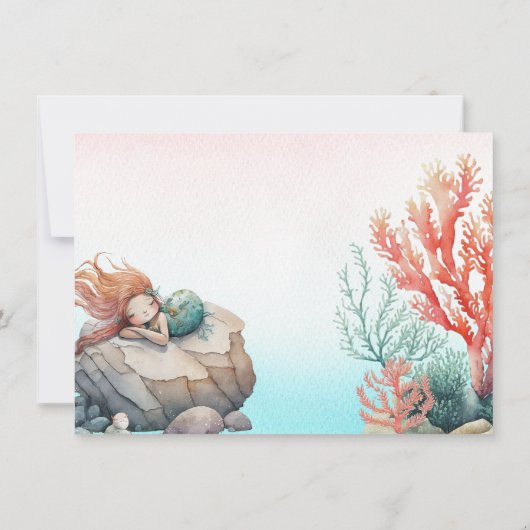 Magisch onder het Zee Waterverf Verjaardag Kaart (Achterkant)