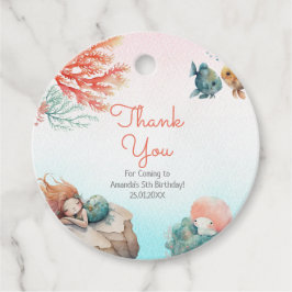 Magisch onder het Zee Waterverf verjaardagsfeestje Bedankjes Labels