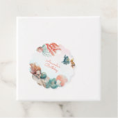 Magisch onder het Zee Waterverf verjaardagsfeestje Bedankjes Labels (In situ)