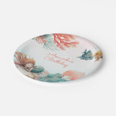 Magisch onder het Zee Waterverf verjaardagsfeestje Papieren Bordje (Gekanteld)