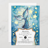 Magisch Onder het Zee Zeemeermin Verjaardag Kaart (Voorkant / Achterkant)